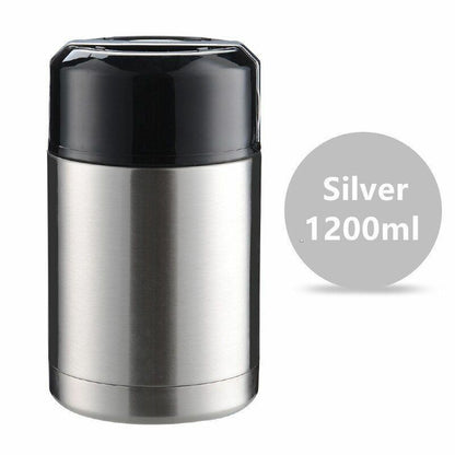 Thermos Lunch Box 800ML/1000ML/1200ML Portable Stainless Steel Food Containers