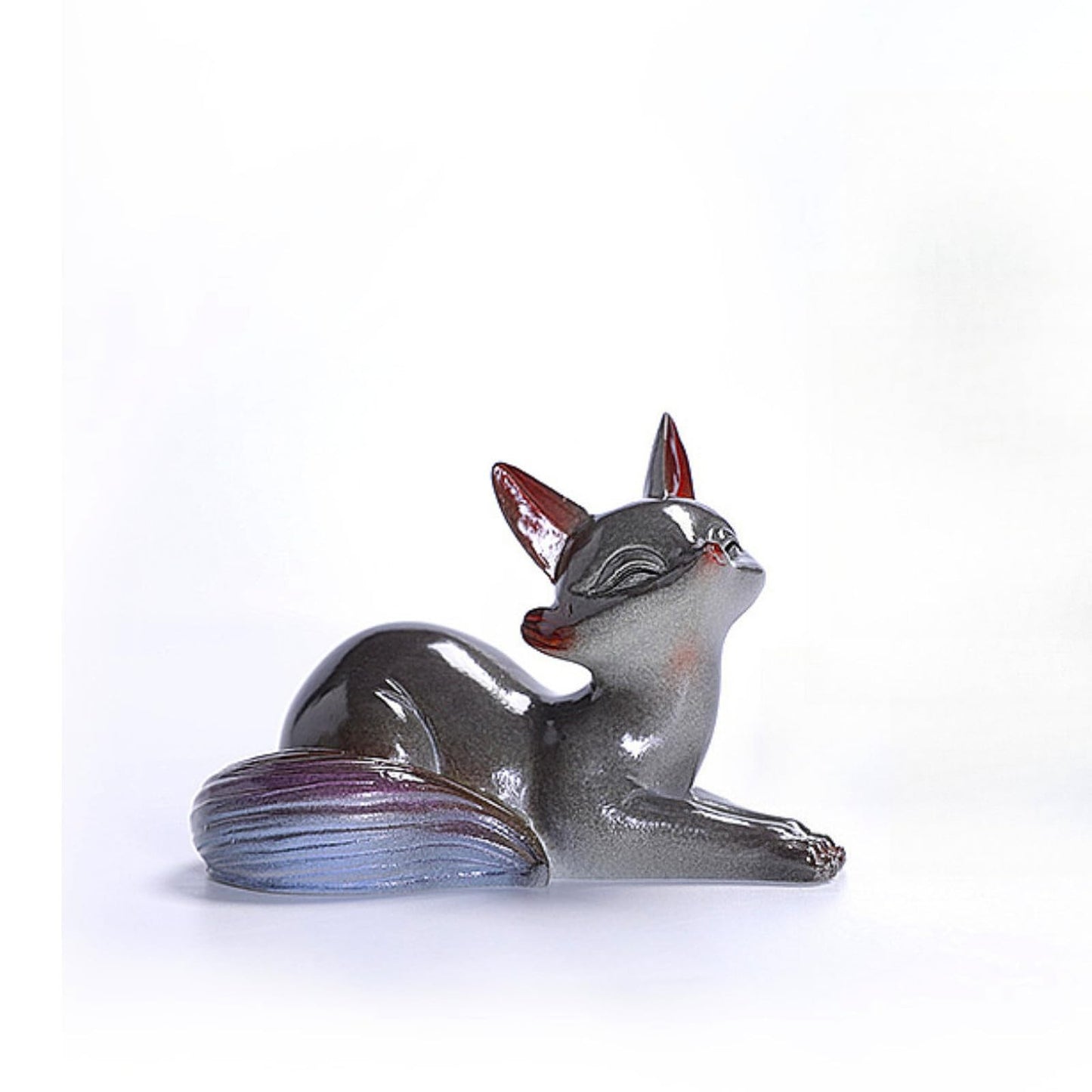 Resin Little Fox Tea Pet Color Changing 10cm 3.9in Tea Ceremony Tea Play