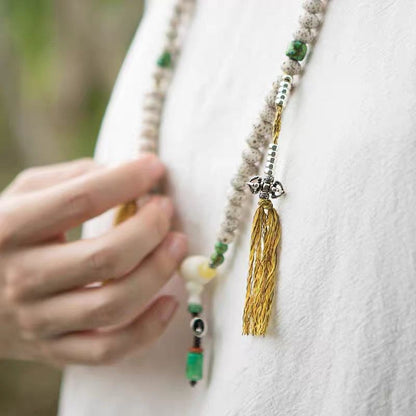 Tibetan Tassel Counter Vajra Bell Pestle Bead Accessory Meditation Charm