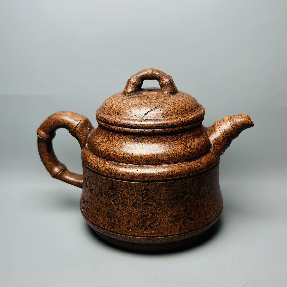 Chinese Yixing Purple Clay Teapot Zisha Ceramic Bamboo Teaware Collection Rare