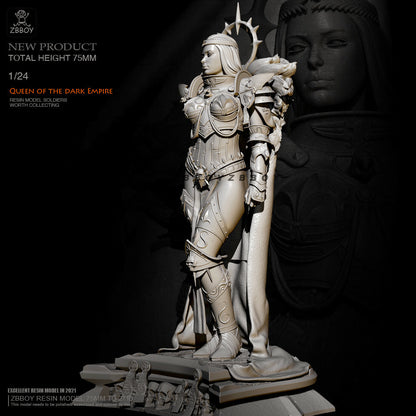 1/24 resin figure model kit Queen of the dark Empire Unassembled Unpainted