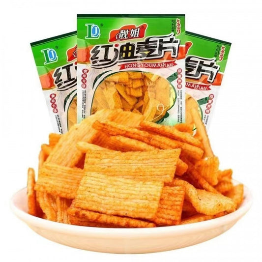 靓姐红油麦片麻辣条经典零食 Beautiful Sister Red Oil Cereal Spicy Bar Classic Nostalgic Snack