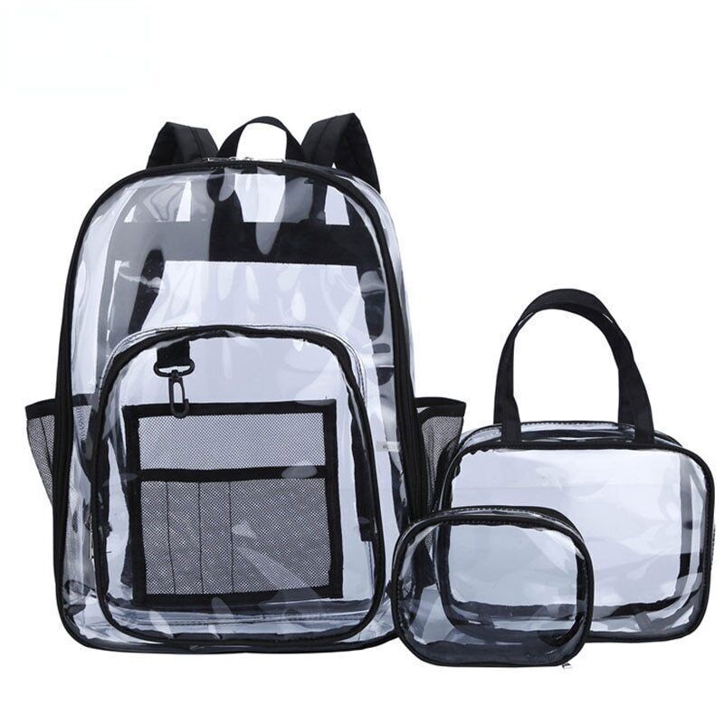 Transparent PVC Set Bag Backpack Unisex Backpack Backpack Couple Bagback