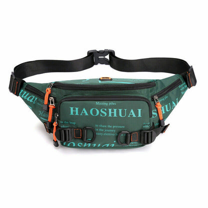 Letter Waist Bags For Men Nylon Waist Packs Belt Bag Fanny Pack Chest Bags