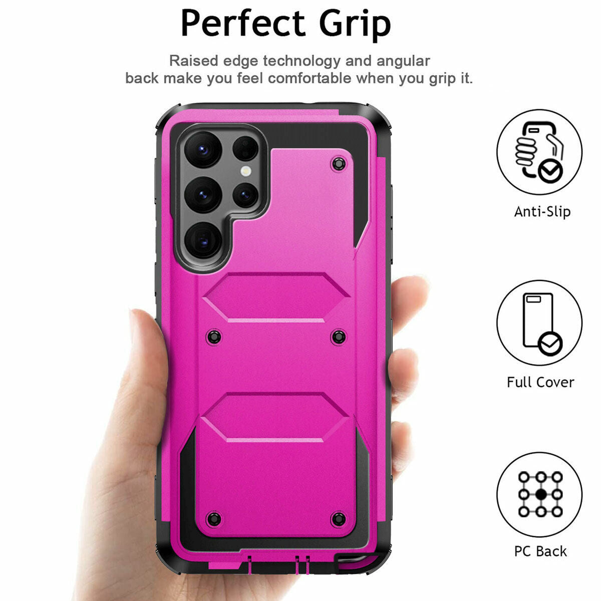 For Samsung Galaxy S22 Plus Ultra 5G Rugged Rubber Hard Shockproof Case Cover