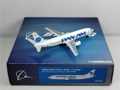 Panda Model for Pan AM Airways for Boeing B737-400 N407KW 1:400 Aircraft Model