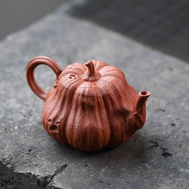 120cc Chinese Yixing Handmade Zisha Teapot Jiangponi Pumpkin Gongfu Tea Pot
