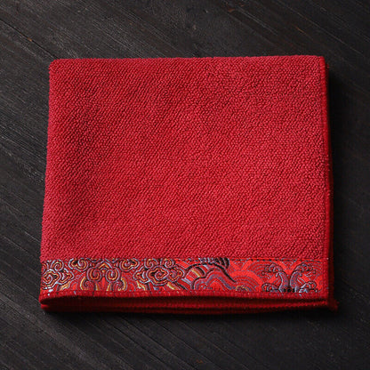 Chinese Tea Towel Square Cotton Linen Water Absorbent Tea Accessories On Sales