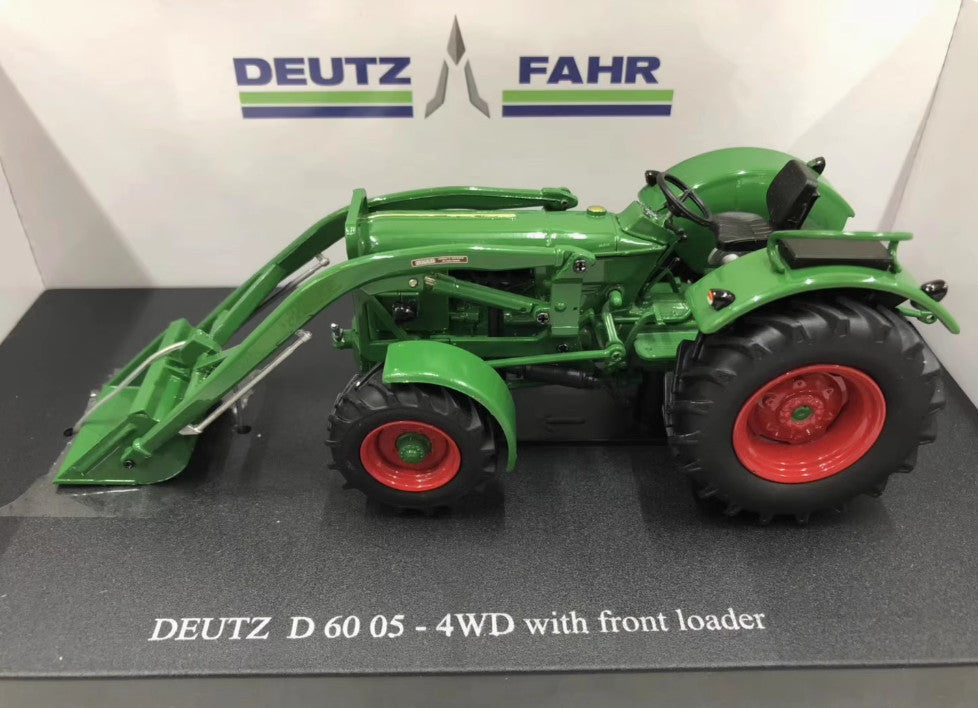 1:32 UH DEUTZ D6005 - 4WD Tractor Farm Forklift Machine Equipment Diecast Model