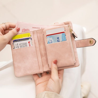 Wristband Short Wallet Student Clutch Bag Large Coin Bag Multi Card Coin Purses