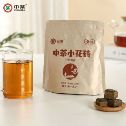 Anhua Black Tea Aging Small Flower Brick Bagged Original Tea Slices 150g
