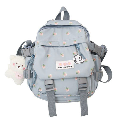 Small Backpack Schoolbag Fashion Nylon Traveling Schoolbag Mini Bags Pink Blue