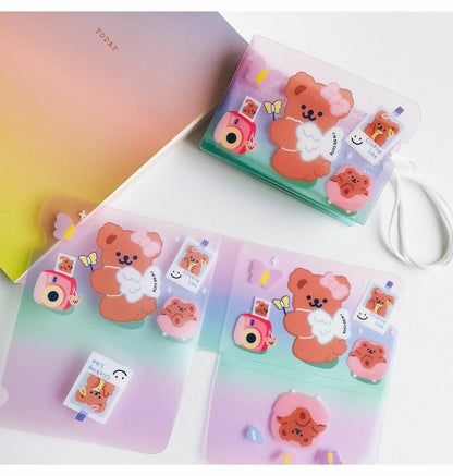 Fold Pockets 8pcs/Set Bear Household Storage Bag Cartoon Coin Purse Mask Storage