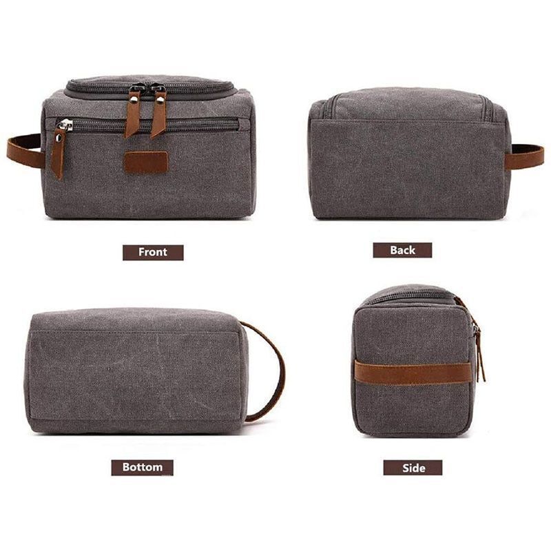 Canvas Toiletry Bag Travelling Kit Make Up Cosmetic Pouch Organizer Lightweight