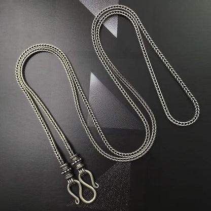 Universal Clasp Chain Necklace 80cm Vintage Unisex Sweater Chain Fashion