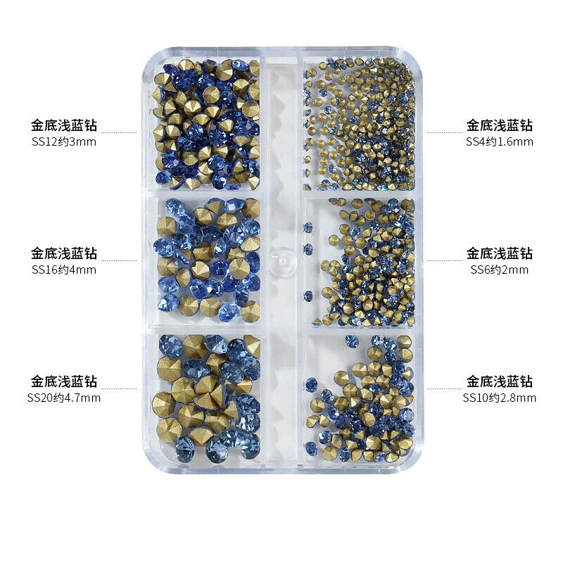 Nail Charms 30Pcs Boxed Luxury Shiny Planet Alloy 3D Art Rhinestones Bling Decor