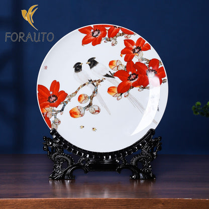 Jingdezhen ceramic decorative plate 30.5 cm 12.0 inches Chinese living room decoration -
