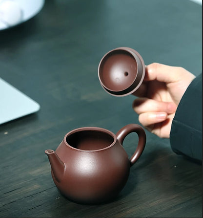220cc chinese Yixing Handmade Zisha teapot Purple clay Pear Hu Gongfu Tea Pot