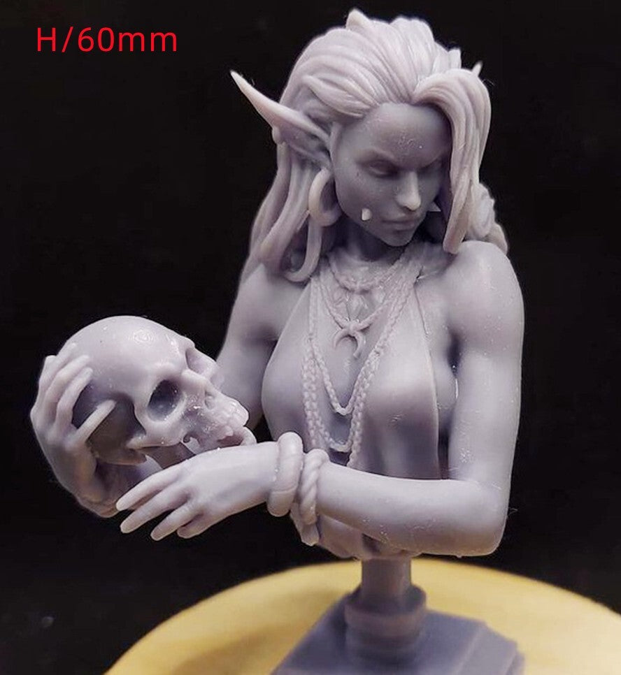 60mm resin figures bust model Vampire Queen Unassembled Unpainted