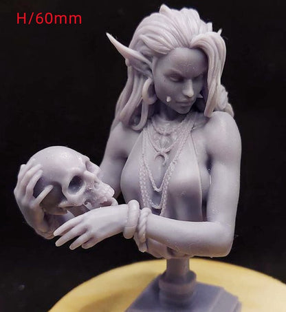 60mm resin figures bust model Vampire Queen Unassembled Unpainted
