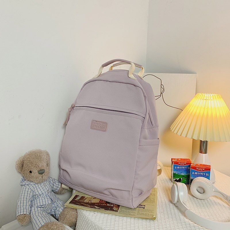 Waterproof Nylon Backpack Multifunction Traveling Bag Soft Schoolbag 39*13*32 CM