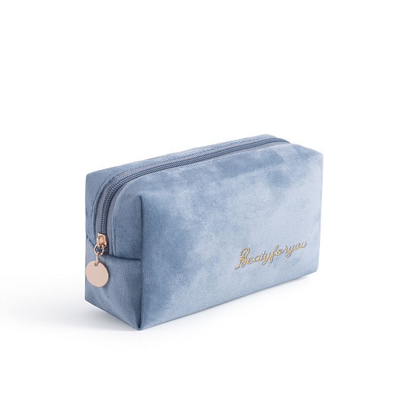 Cosmetic Bag Soft Velvet Make Up Storage Toiletry Package Travel Organizer Pouch