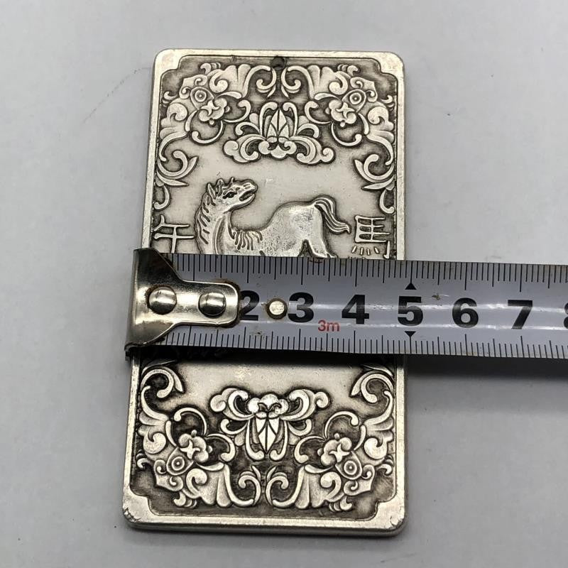Vintage Antique Style Zodiac Horse Amulet Pendant, Copper Plated