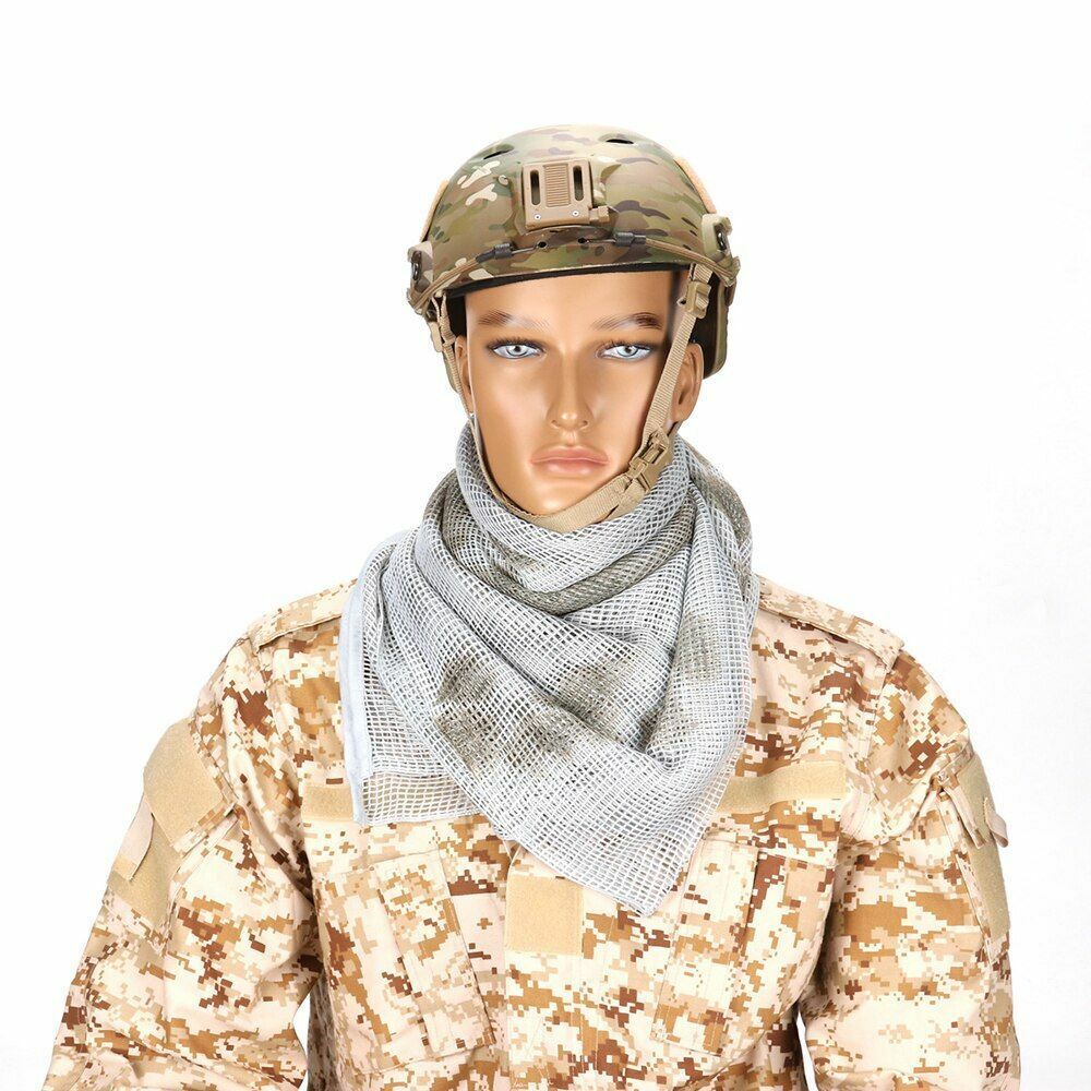 190*90 cm Cotton Scarf Mesh Sniper Airsoft Face Mask Camping Bandana Camouflage