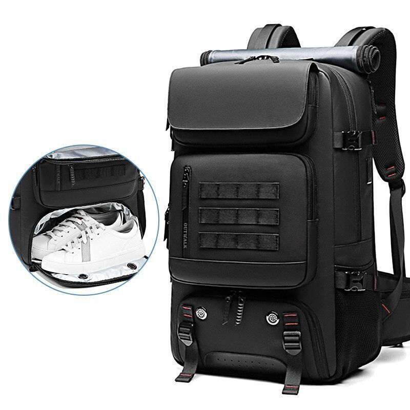60L backpack Men Mountaineering bag Laptop Backpack Backpack Shoe bag