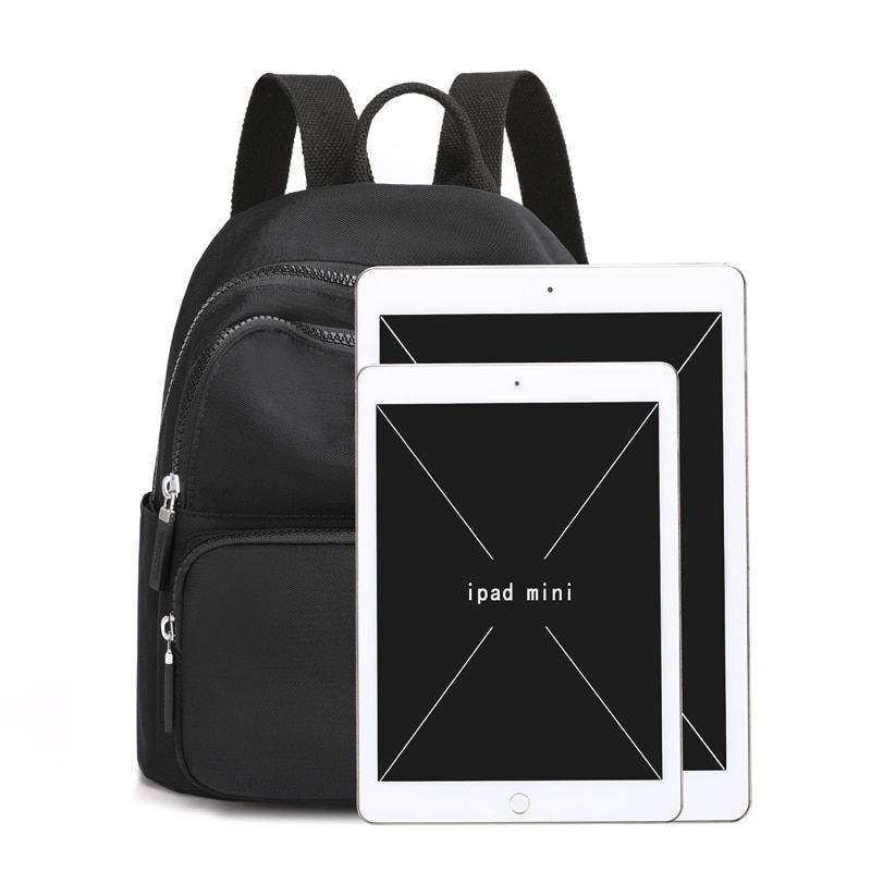 Waterproof Nylon Backpack Fashion Shopping Backpacks Small Shoulder Bags Zipper