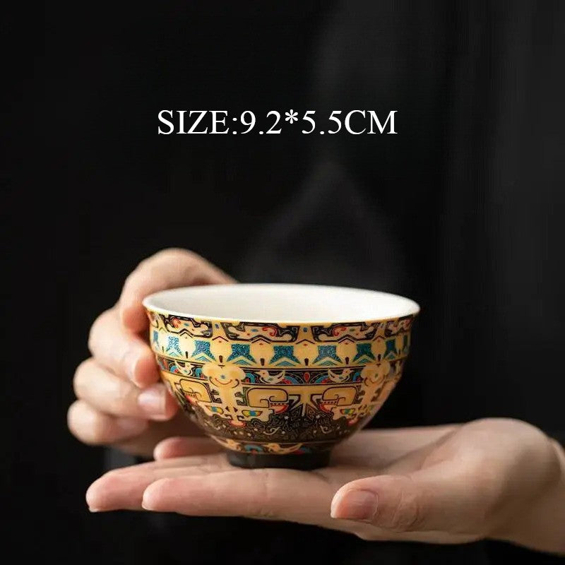 Porcelain Ceramic Tea Cup Tasting Cup White Porcelain Master Cup Kung Fu Tea Set