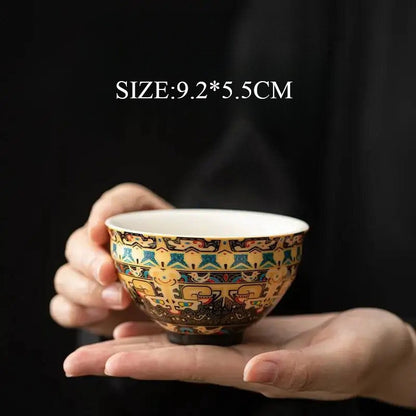 Porcelain Ceramic Tea Cup Tasting Cup White Porcelain Master Cup Kung Fu Tea Set
