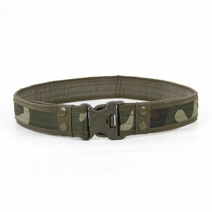 Combat Belts Army Style Quick Release Tactical Canvas Waistband Outdoor Hunting