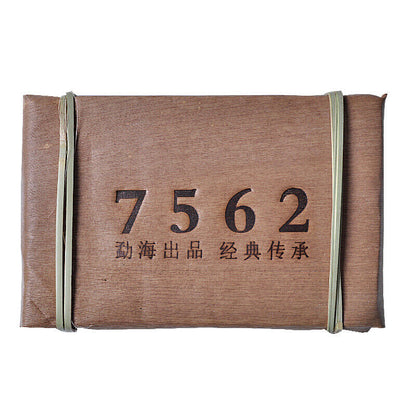 2008 Chinese Menghai 7562 Ripe Puer Shu Pu'er Brick Pu-erh 250g Bamboo Leaf Pack