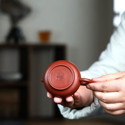 real yixing zisha dahongpao clay tea pot 110ml marked pan pot master kungfu pots