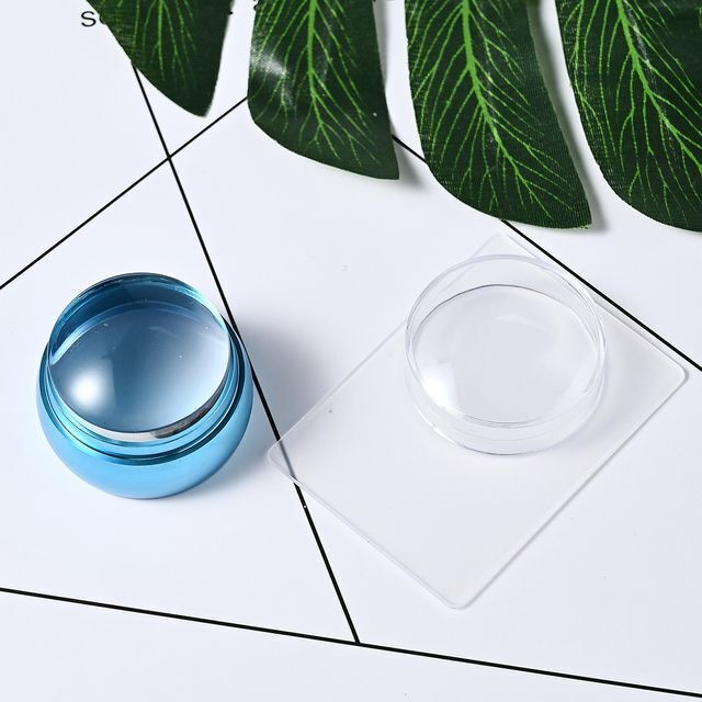 Nails Art Tool French Soft Jelly Silicone Stamper Detachable Milky Head Manicure