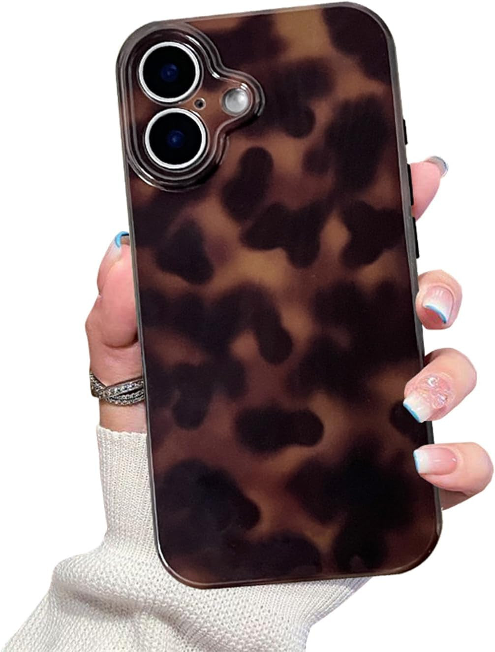 Cute Phone Case for Iphone 17 Case Tortoise Shell Pattern Leopard Full Camera Pr
