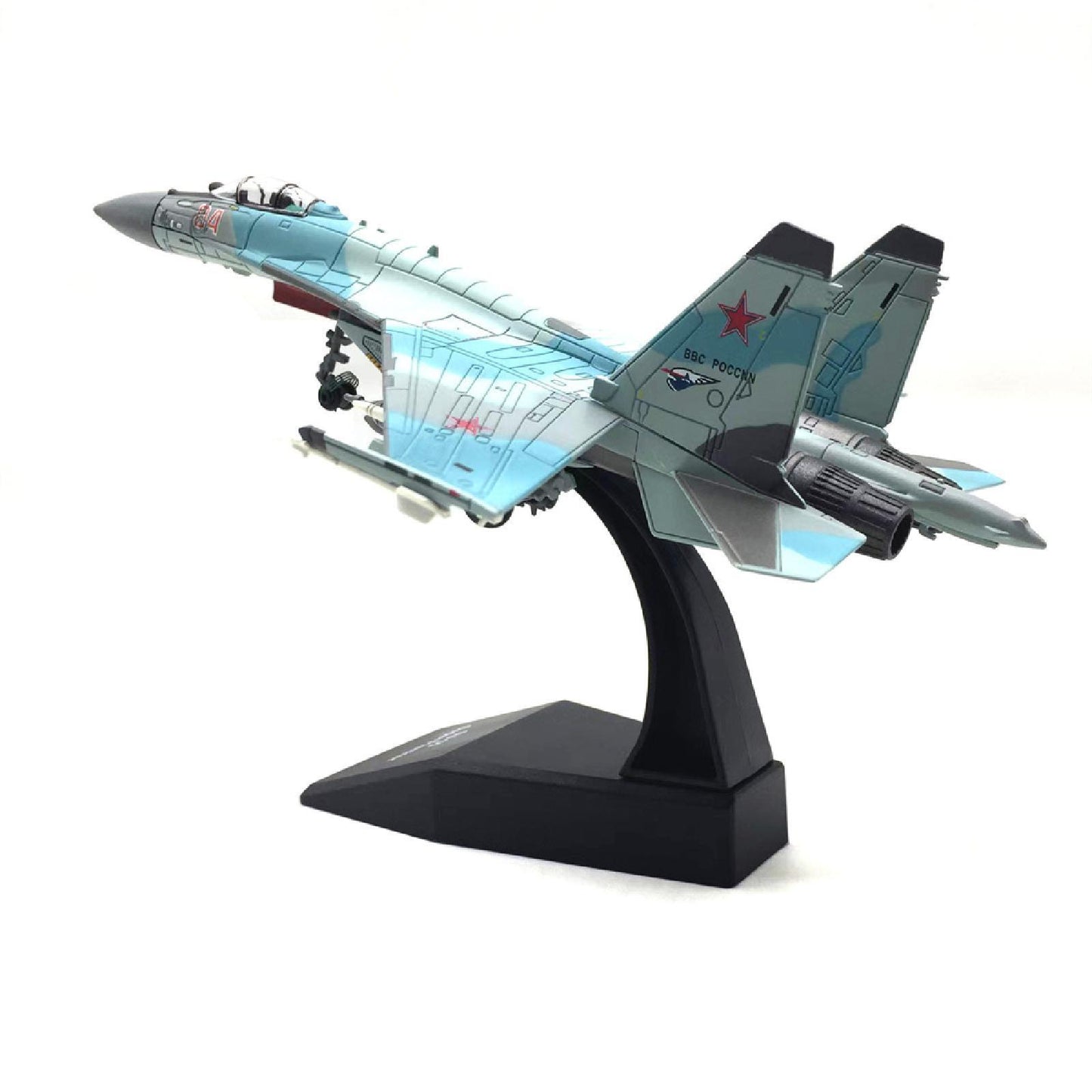 1:100 SU-27 Aircraft Model Fighter Aviation Military Scene Exhibition Model