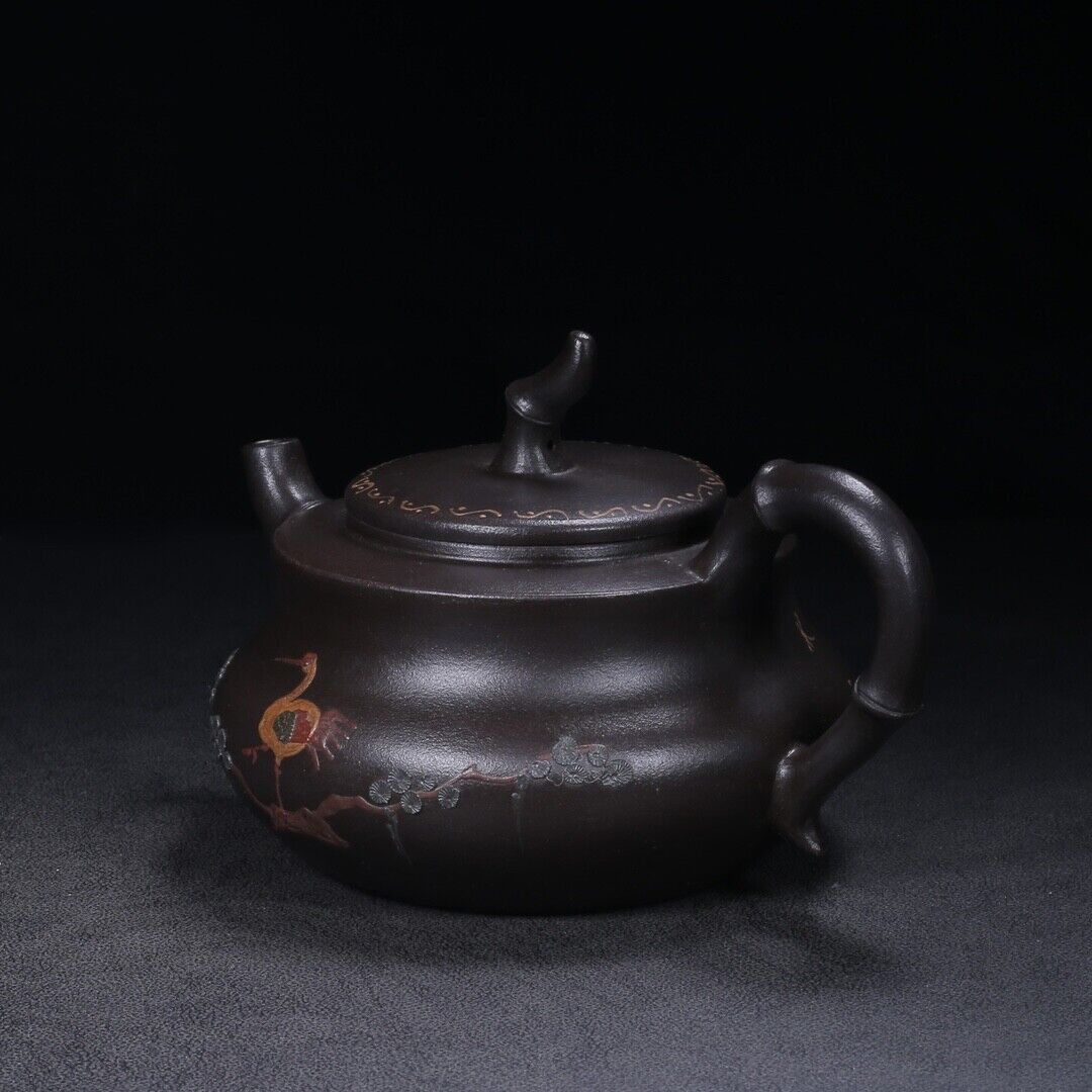 Chinese Yixing Zisha Clay Handmade Exquisite Teapot（竹韵 底款：顾景舟）