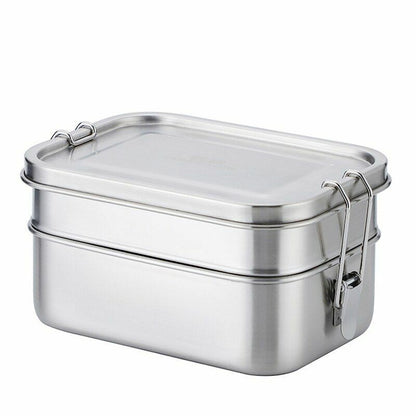 Lunch Container Stainless Steel Food Snack Storage Boxes Eco-friendly Rectangle
