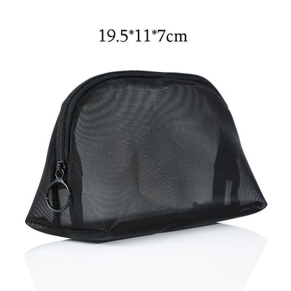 Mesh Transparent Makeup Bag Travel Cosmetic Bag Organizer Case Wash Toiletry Bag