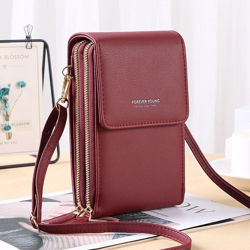 Crossbody Wallet Women Shoulder Bags Long Purse Multifunctional Pocket Polyester