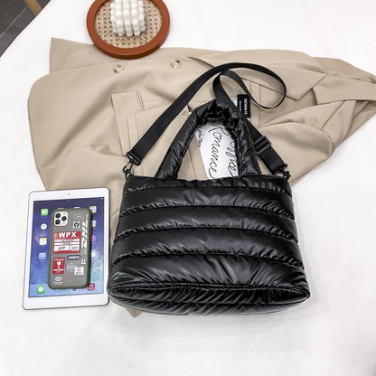 YFGBCX Puffer Tote Bag for Women Quilted Puffy Handbag Lightweight Winter Down