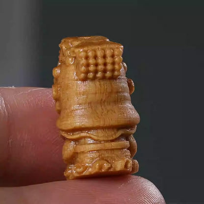 2.3cm Mazu Wood Carving Pendant Ornaments Buddha Bead Necklace Pendant
