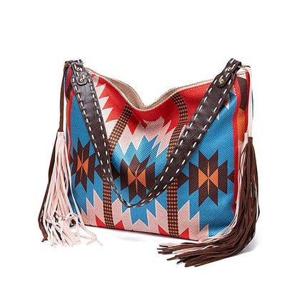 2023 New Fashion Woman Bags Women's Beach One-shoulder Carry Canvas Ethnic Style
