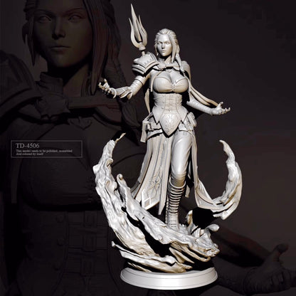 1/35 resin figure model kit Fantasy Mage Gianna Unassembled Unpainted