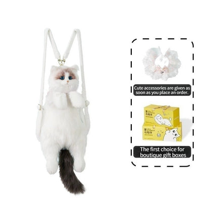 Puppet Cat Backpack Simulation Backpack Doll Plush Toy Birthday Gift（wholesale）5