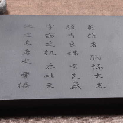 Courtyard Tea Table Weighted Stone Tea Tray Hand Carved Black Stone Tea Boat