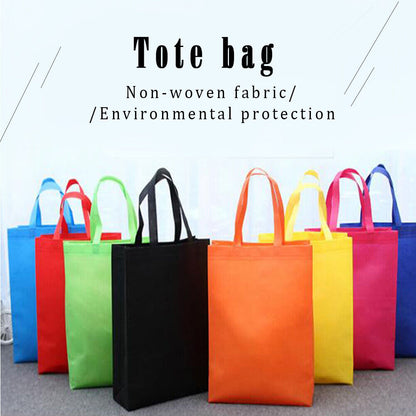 Solid Color Reusable Shopping Bags Large Folding Totes Convenient Grocery Bags