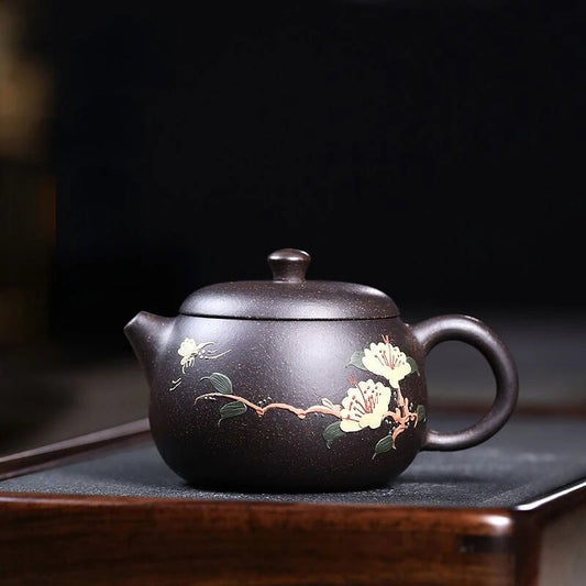 Yixing Purple Clay Teapot Painted TeaSet Cup Drinking Utensil Kettle Tea Gifts